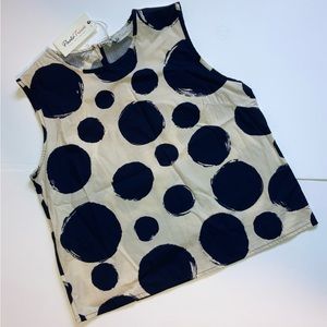 NWT Paolo Tricot Polka Dot Top